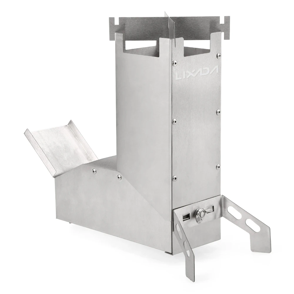 Kaufen Lixada Faltbare Rakete Herd Winddicht Edelstahl Camping Herd Picknick Holzöfen BBQ Kochen Ofen Holz Herd