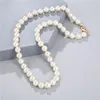 Elegant White Imitation Pearl Necklace Long Round Pearl Wedding Choker Necklace for Women Charm Fashion Jewelry ► Photo 3/6