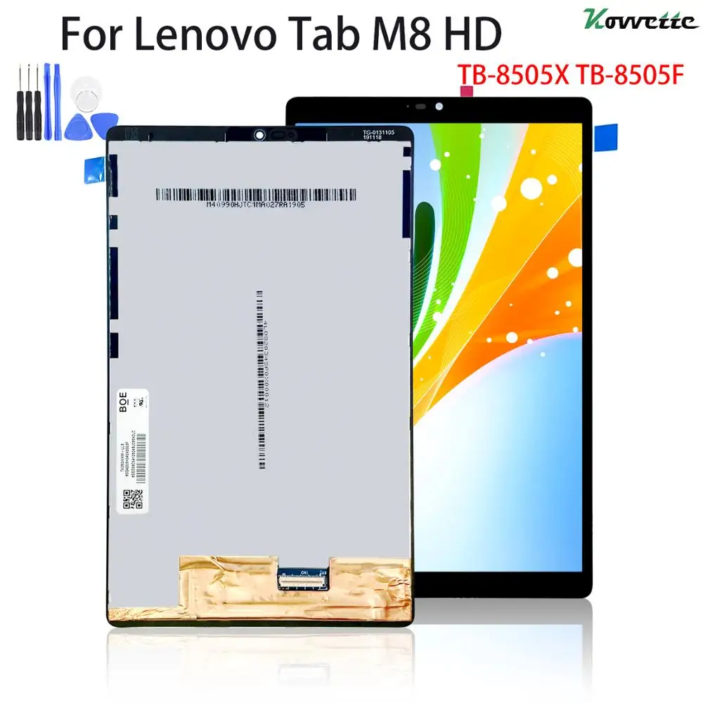 Pantalla LCD de 8 pulgadas y montaje de digitalizador con pantalla táctil para Lenovo Tab M8 PRC ROW TB-8505 TB-8505X TB-8505F reemplazo de pantalla táctil LCD