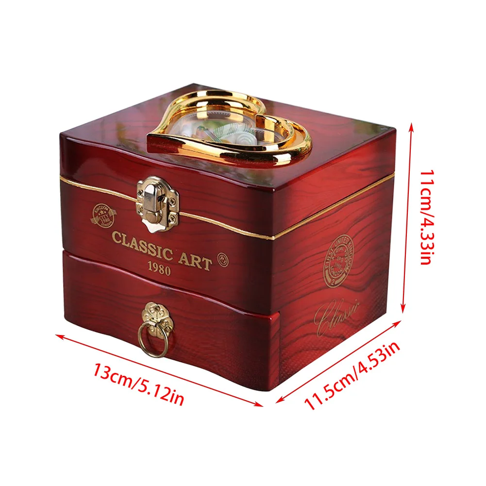 DIY Music Box Jewelry Box Rotating Ballerina Dancing Girl Table Jewelry Storage Crafts Ornaments Bedroom Home Decoration Gifts