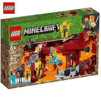 

LEGO Blocks Building Block Toys Minecraft Bridge of the Flames 21154 372pcs/pzs-8years old Children Toys Festival Gift