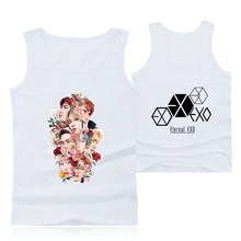 Новое поступление 2019exo Летний жилет Kpop член печать изображений модная майка без рукавов Мужская Фитнес рубашка Мужская s 4XL Повседневная