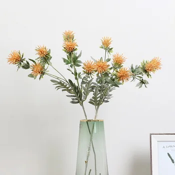 

If Xi Simulated Pincushion Eryngii Flower Wedding Artificial Flower Wall Artificial Flower Home Living Room Artificial Plant Sil