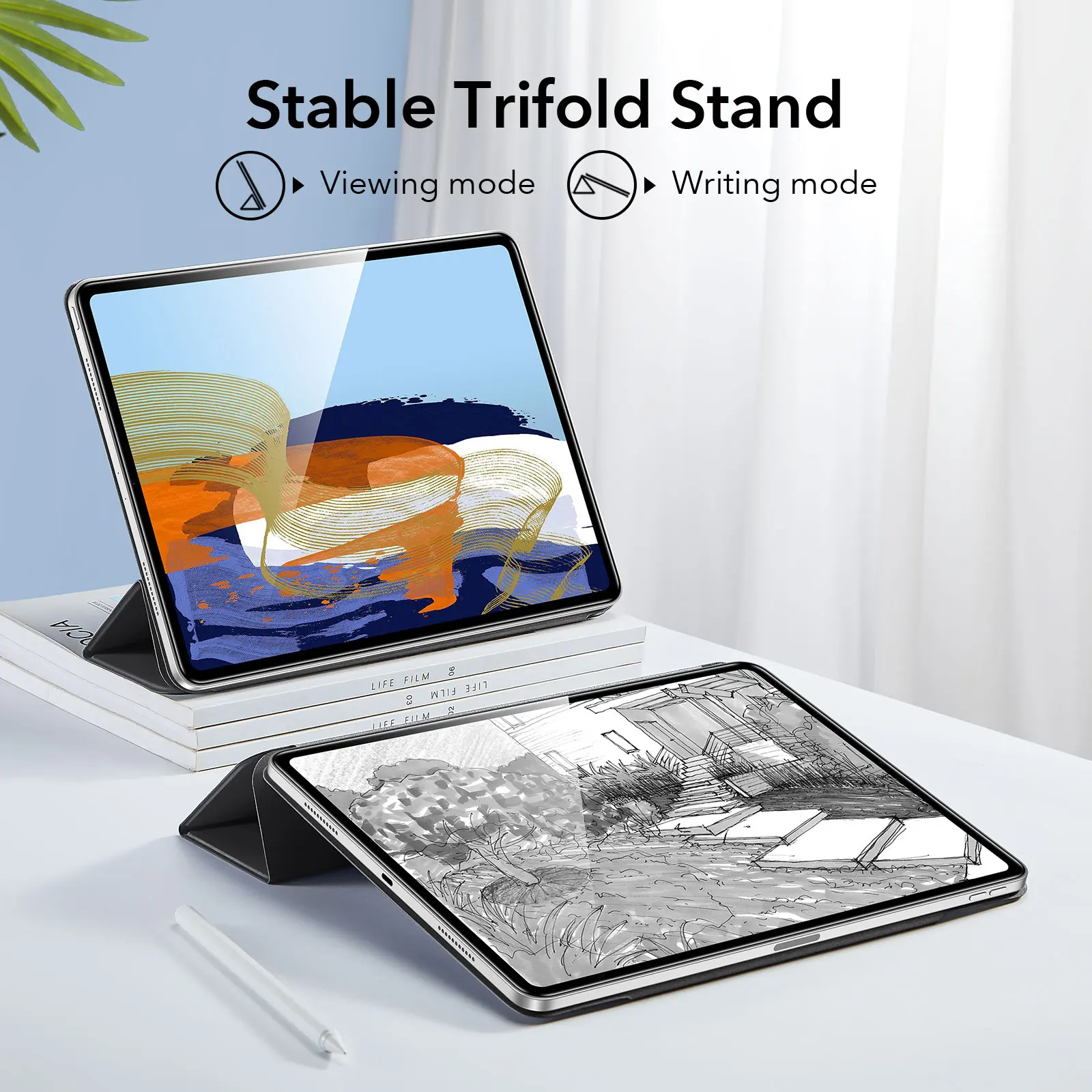 ESR for iPad Pro Case/iPad mini 6/iPad Air 5 4 Magnetic Smart Case Trifold Stand Cover for iPad Pro 11 12.9