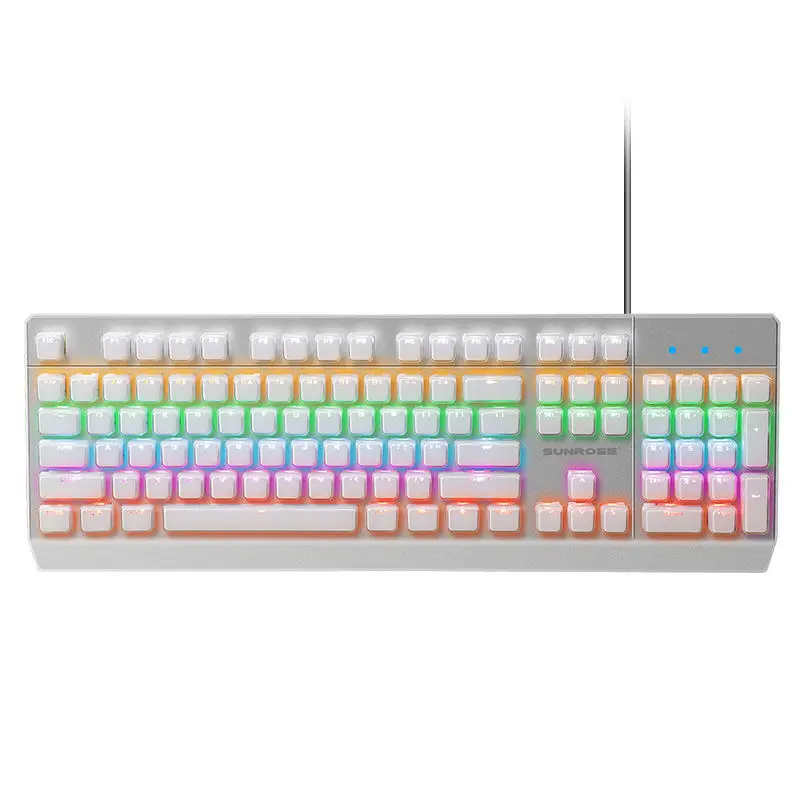 Sunrose T650 Usb Подвеска колпачок английская механическая клавиатура Проводная клавиатура подсветка защита от брызг 104 клавиш игровая клавиатура для Lo