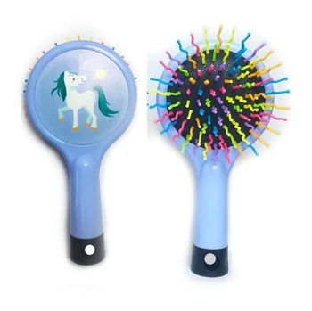 

Hairdressing Comb Rainbow Needle Gasbag Plastic Comb Head Comb Anti-static Magic Hair Curl Straight Massage Combs