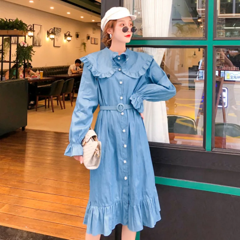 Осень 2019 Неделя моды модная Новая женская Стиль жемчужной пряжкой воротник