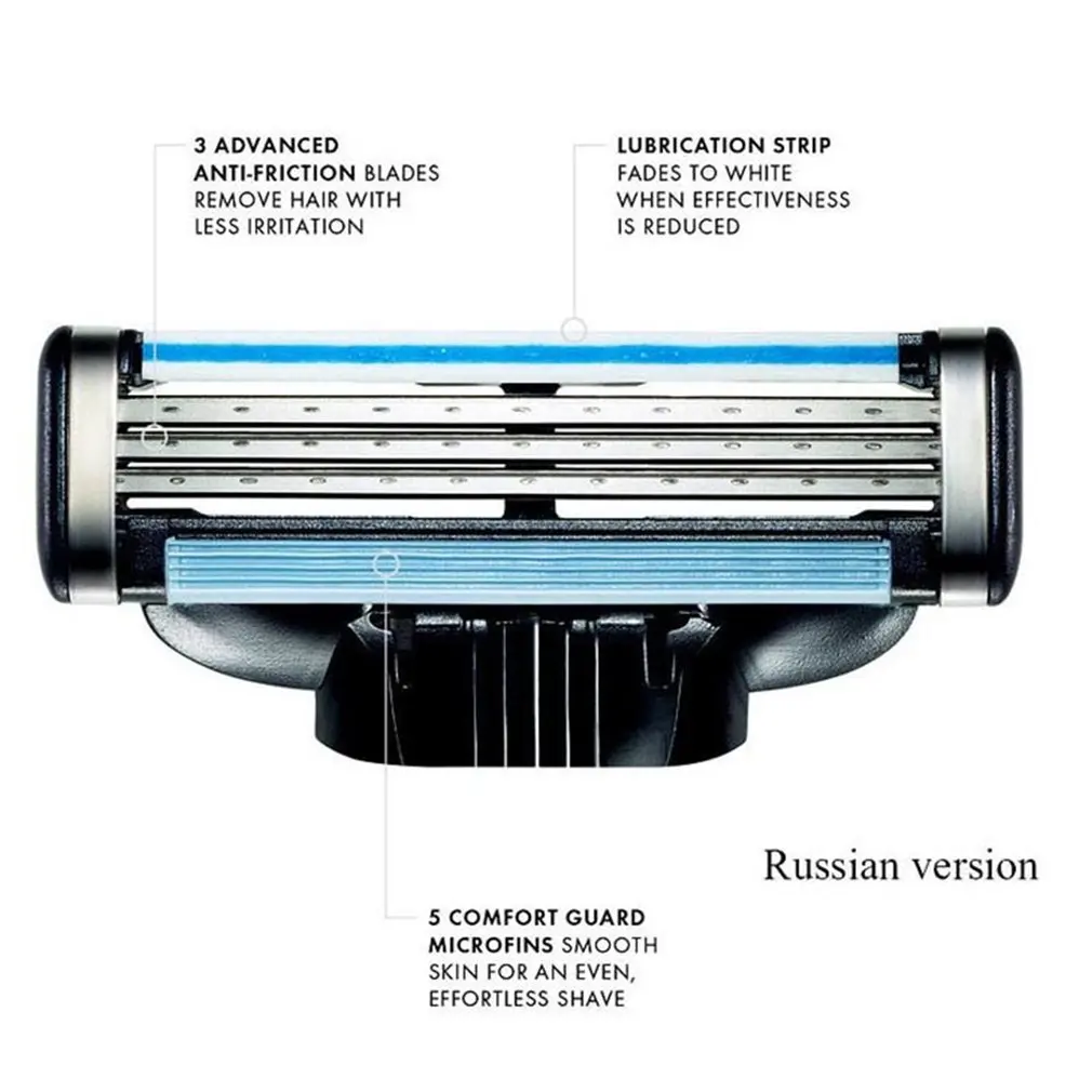 4 шт./лот, высокое качество, бритвенные лезвия, совместимые с Mache, 3 станка, бритвенные лезвия для мужчин, уход за лицом, Прямая поставка