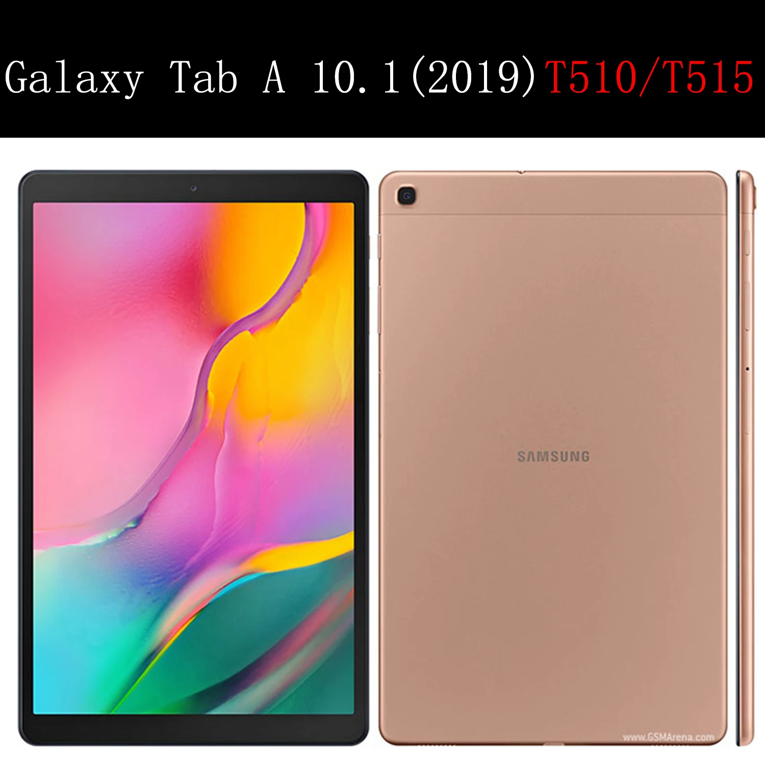 Чехол для планшета для samsung Galaxy Tab A 10,", кожа, смарт-чехол для сна, чехол с тройной подставкой, Твердый Чехол для SM-T510/T515