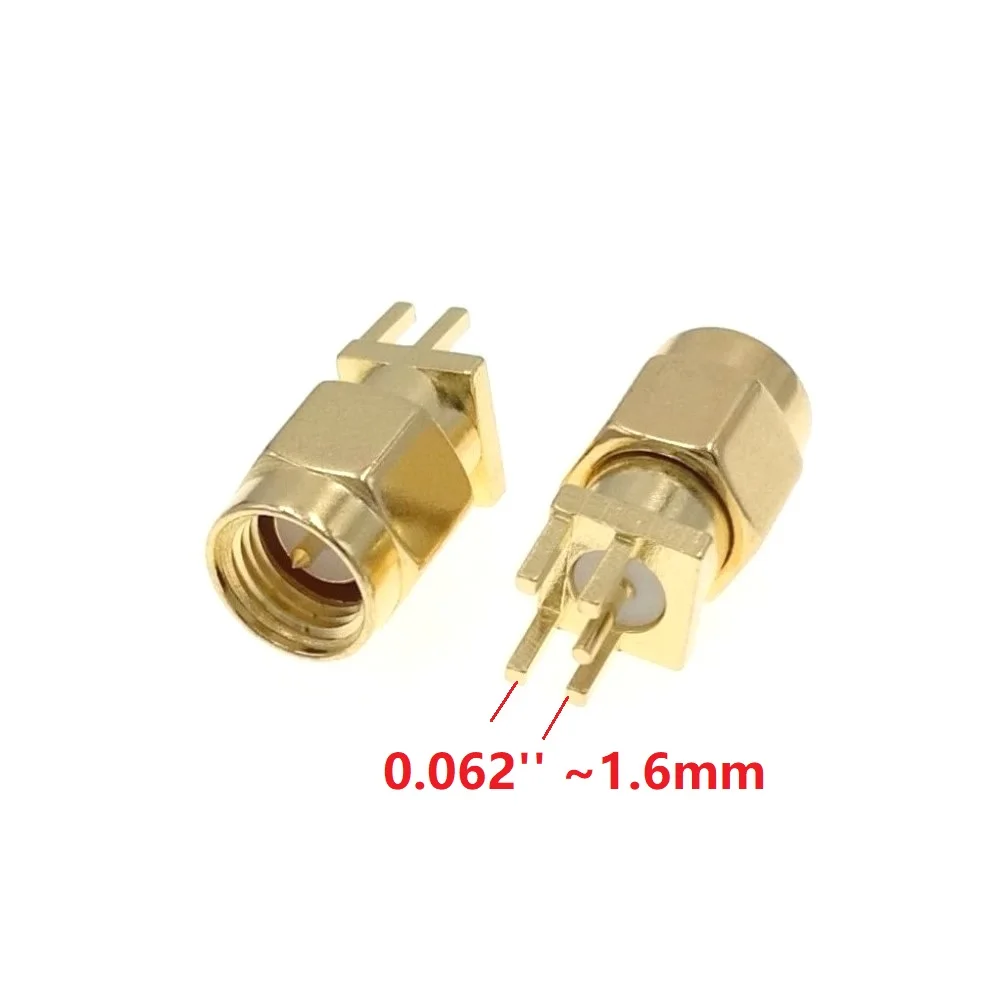 SMA Male PCB Edge Mount паяльный разъем 0 062 ''RF | Компьютеры и офис