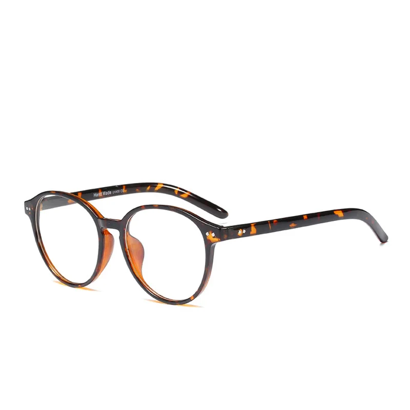 Pro Acme ацетатные круглые очки с заклепками, оправа для мужчин и женщин, очки для близорукости по рецепту, оптические модные компьютерные прозрачные очки PC1315 - Цвет оправы: C2 Leopard