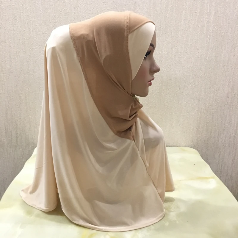 H1402 последние два цвета сочетают крест-накрест мусульманский хиджаб модный исламский шарф женский головной Убор