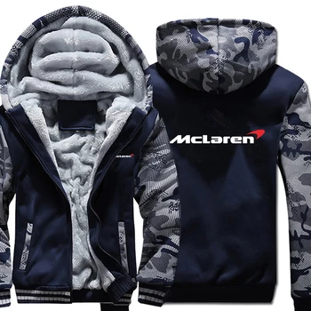 

Mclaren Hoodies Winter Camouflage sleeve Jacket Men Wool Liner Fleece Mclaren Sweatshirts
