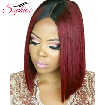 

Sophie's Lace Front Human Hair Wigs For Black Women Brazilian Straight Lace Front Wig 13*4 Bob Lace Front Wigs Pre Plucked Remy