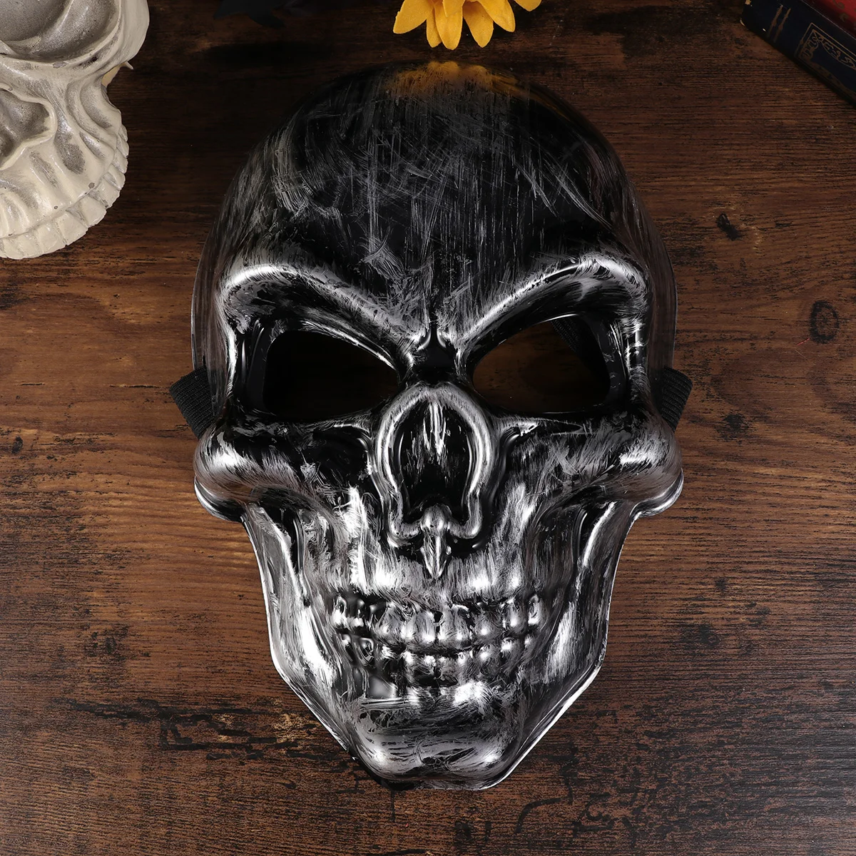 Scary Halloween Mask Ghost Head Full Face Mask Toothy Skeleton Mask For Costume Cosplay