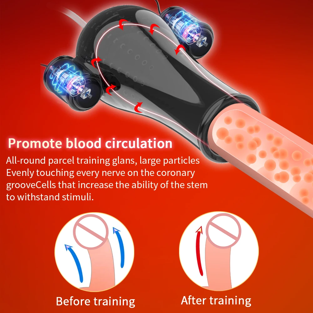 Насос для пениса Увеличитель 12 частоты 3 Массажер отрицательного давления