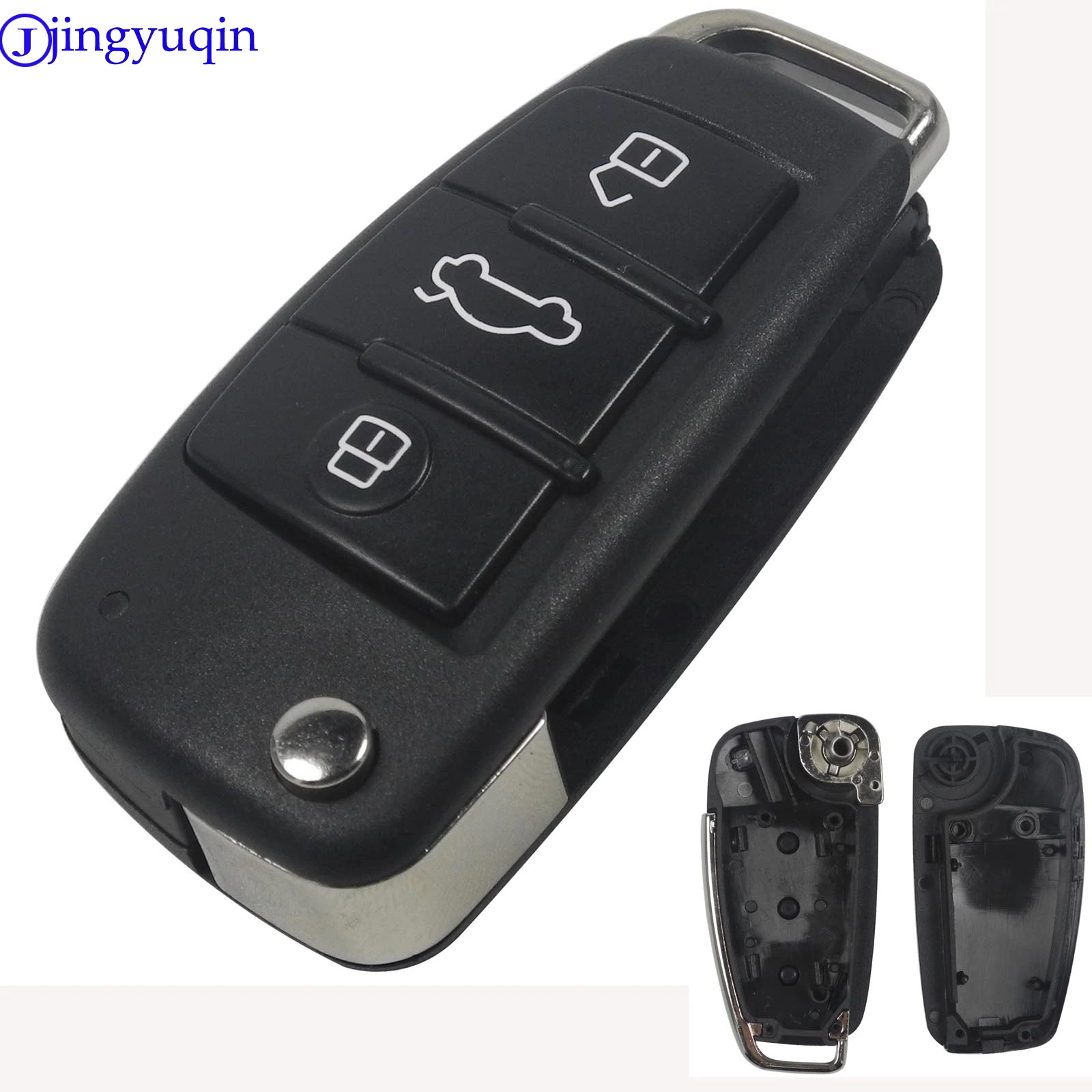 3 Button Folding Remote Flip Car Key Case Shell Fob for Audi A2 A3 A4 A6 A6L A8 Q7 TT Key Fob Case Replacement