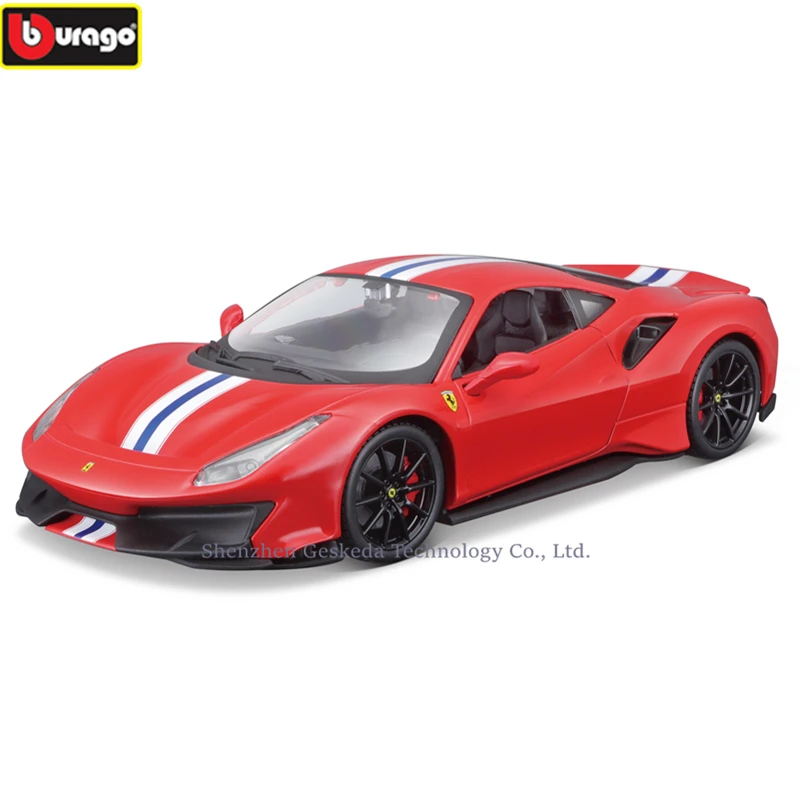 Bburago 1:24 Ferrari 488 паста Модель автомобиля литье под давлением Металлическая Модель Детская игрушка бойфренд подарок имитация сплава автомобиль коллекция