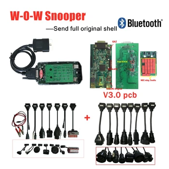 

VD DS150E C-D-P v3.0 pcb with bluetooth v5.008 R2 software keygen obd obd2 scanner diagnostic tool+8car cables+8truck cables