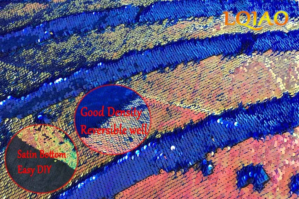 Fluorescence Gold Reversible Sequin Fabric 005