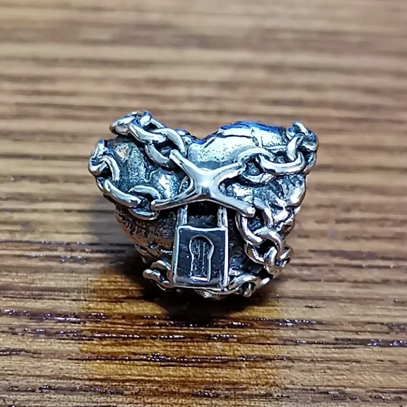 

Mistletoe 925 Sterling Silver Heart Lock Charm Bead European Jewelry