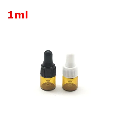 1ml Amber With Mix 10 шт. 1 мл 2 мл 3 мл 5 мл мини пустая стеклянная бутылка-капельница портативная бутылка для ароматерапии эфирное масло с стеклянная пипетка для закапывания в глаза - Цвет: 1ml Amber With Mix
