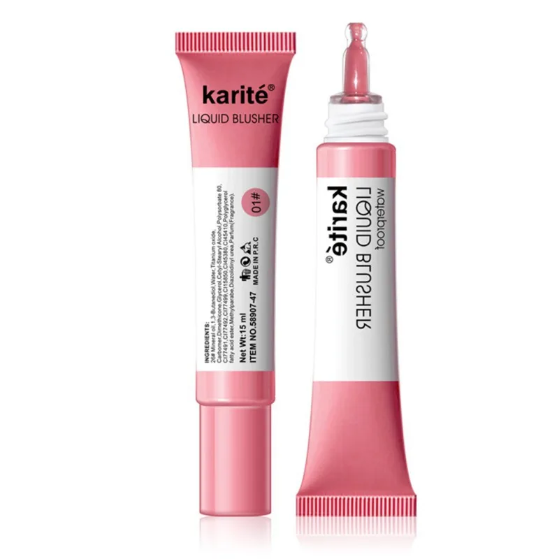 1 4 Colors Liquid Blush Long-Lasting Brighten Skin Color Waterproof Smudge-Proof Blush Liquid Cosmetic Affordable Personality - Color: 1
