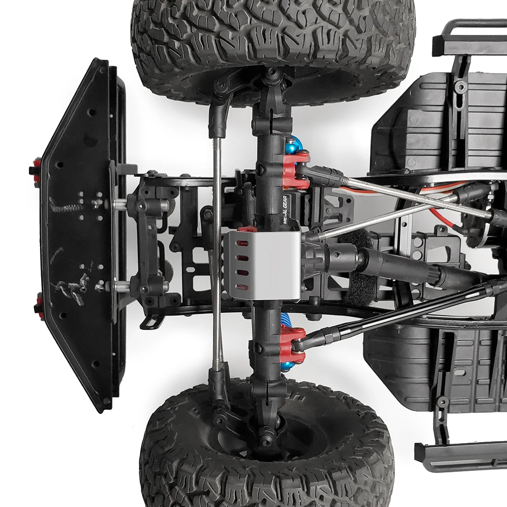 Yeahrun Edelstahl Chassis Panzerung vordere Hinterachse Schutz Unter fahr schutz für axiale scx10 ii 90046 1/10 rc Raupen autoteile – Detail 5