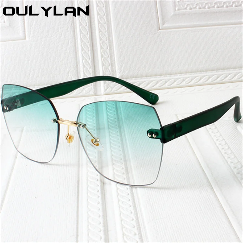Gorgeous Classy Luxury Rimless Sunglasses Strong UV Protection Elegant Rimless Sunglasses: Designer Style With Buffalo Horn  main image 4