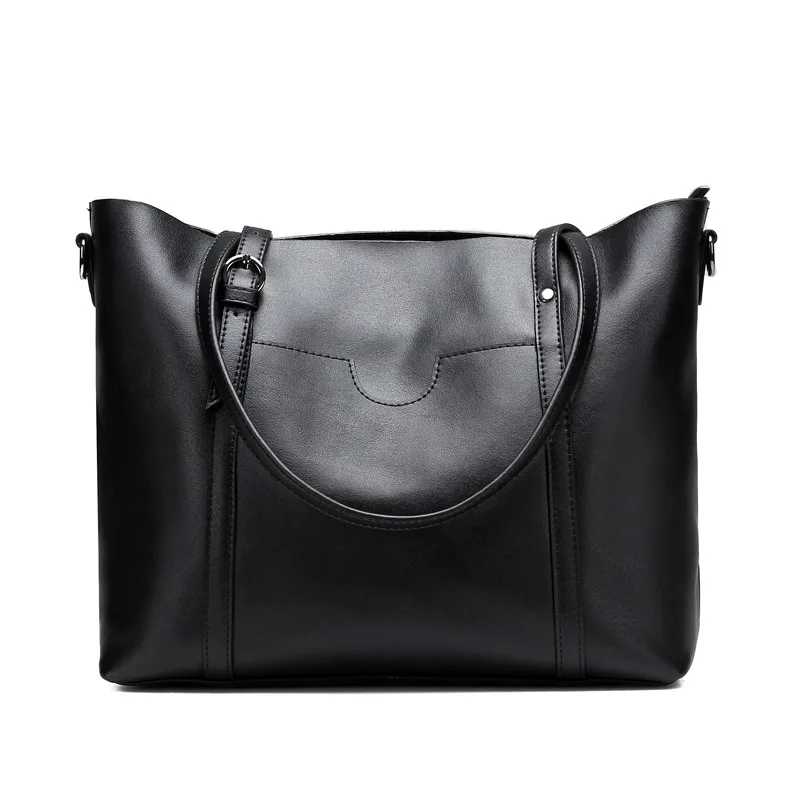 

JIULIN Women bag Oil wax Women's Leather Handbags Luxury Lady Hand Bags With Purse Pocket Women messenger bag Big Tote Sac Bols