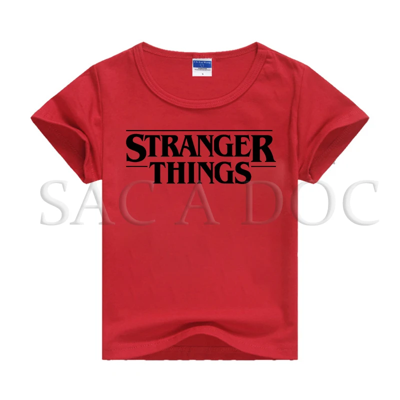 stranger things camiseta kids baby Tshirt Summer Short Sleeve T-shirts unisex tops tees Costume Stranger Things shirt disfraz - Color: kids shirt 10