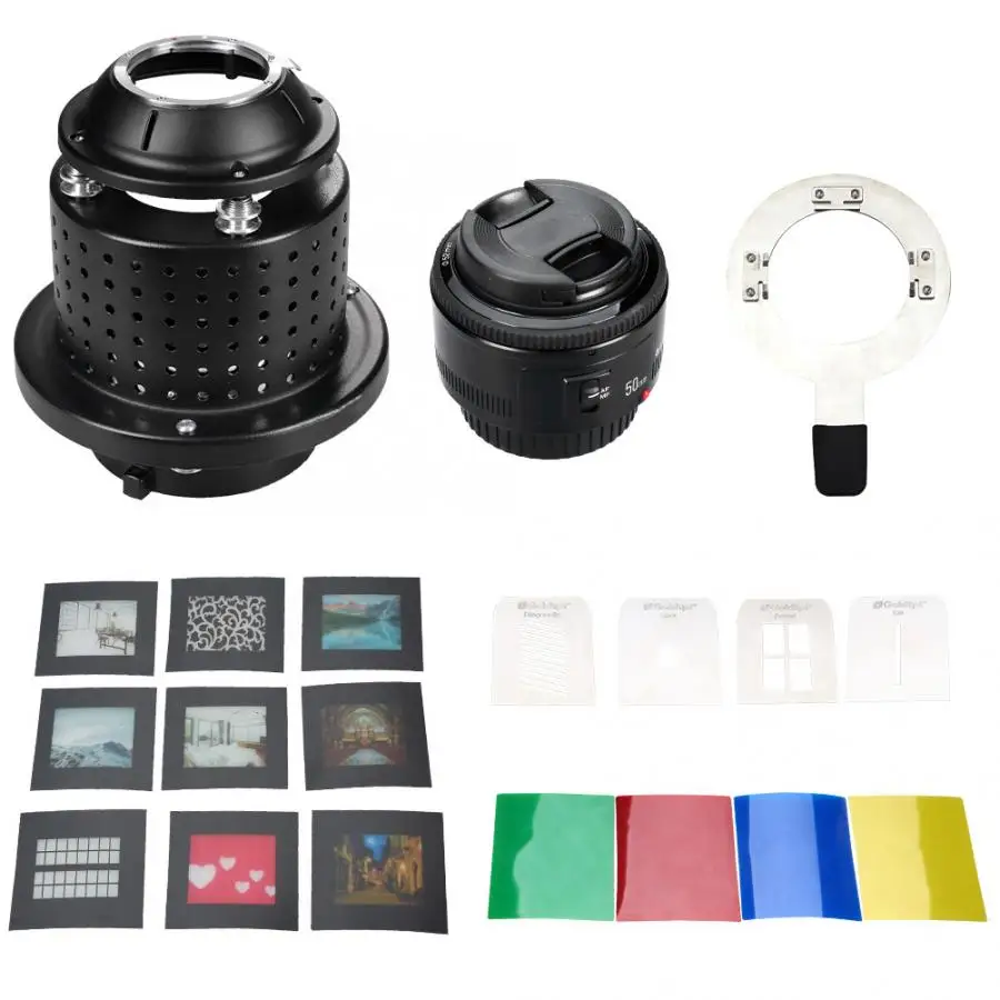 NiceFoto SN-29 Professional Flash Light Snoot 50mm 1.8F Lens for Bowens Mount fotografia