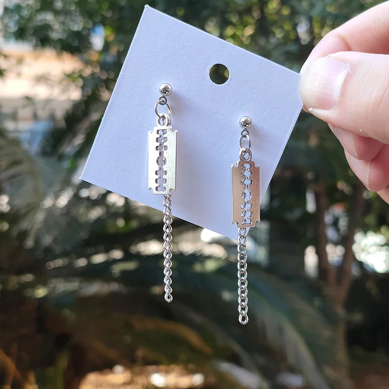 Dangle Earrings Drop Earrings Long Earrings Crystal Tassel Earrings Geometric Earrings New Pop Simple Metal Style Long Chain Tassels Drop Earrings for Women Geometric Asymmetry