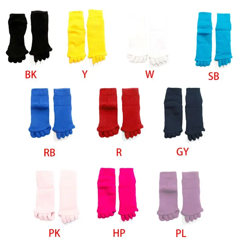 Women Foot Massage Five Toes Separator Socks Pain Relief Hallux Valgus Corrector 95AB
