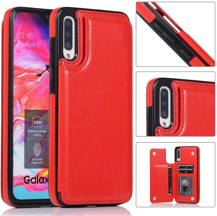 samsung silicone cover Luxury Leather Wallet Case For Samsung Galaxy A70 A70S A50 A50S A40 A30S A30 A20E A10E A10S M10 Card Slots Shockproof Flip Shell samsung silicone cover