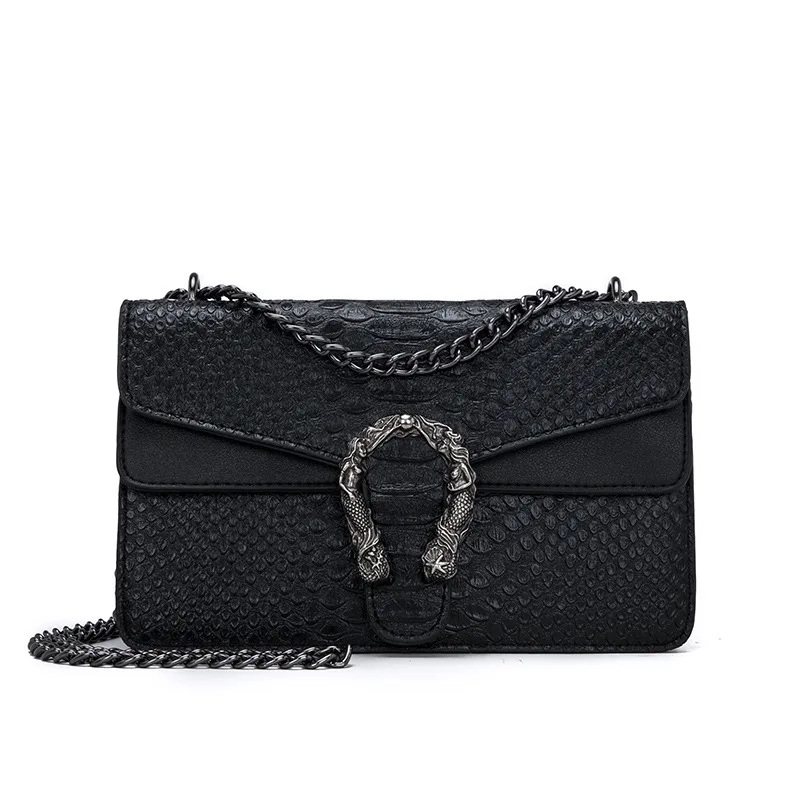 

Snake Fashion Brand Women Bag Alligator PU Leather Messenger Bag Designer Chain Shoulder Crossbody Bag Women Handbag Bolso Mujer