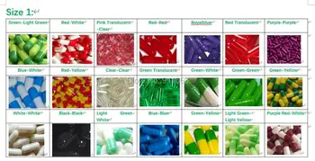 

1# vacant capsule 10,000pcs!Many colored empty capsule,hard gelatin empty capsule!(joined or seperated capsules available!)