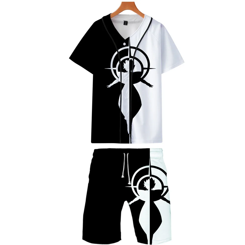 Dragon Ball 3D Printed Two Piece Set Fashion Summer Baseball T-shirts+Beach Shorts Hot Sale Casual Streetwear Clothes