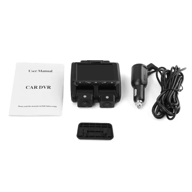 A1 Full HD 1080P+ 1080P двойная вращающаяся линза Автомобильная dvr камера WDR g-сенсор Dash Cam циклическая запись видео рекордер