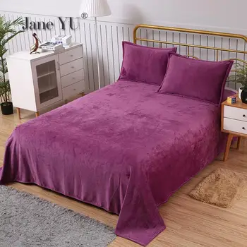 

Warm Solid Color Coral Plush Blanket Winter Plush Thickened Flannel Bed Single Flannel Double-sided Plush Blanket Flat Sheet