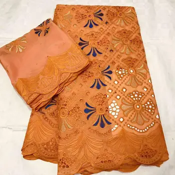 

7yards 100%cotton lace fabric duabi fabric 2020 high quality swiss voile lace in switzerland tissu african dry lace for party