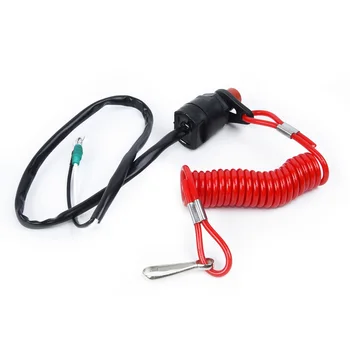 

1x Boat Kill Stop Switch With Safety Lanyard Clip Engine Motor Nylon Supplies