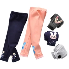 Зимние теплые флисовые леггинсы для девочек детские штаны От 1 до 8 лет хлопковые осенние детские штаны для маленьких девочек