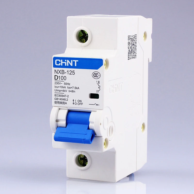 CHINT NXB-125 1P AC 230/400V Тип D воздушный выключатель D63 80 100 125A ток протектор Главная Выключатель разъём