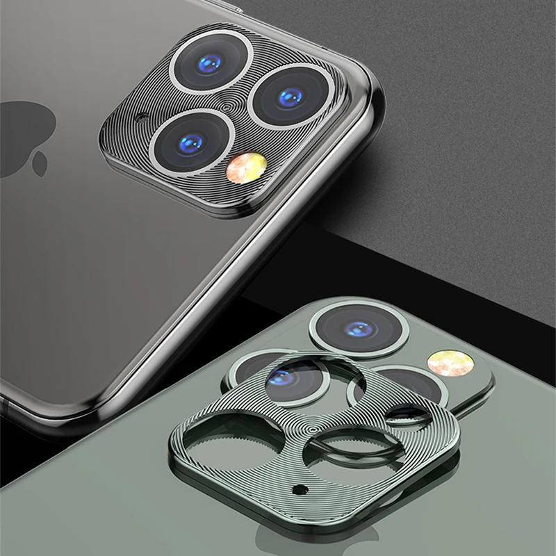 Металлическая задняя крышка для объектива камеры защитное кольцо чехол для iPhone 11 Pro Max Защитная крышка для объектива с наклейкой
