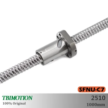 

TBI Motion SFNU2510 SFU2510 C7 Ball Screw Professional end machining thread shaft 1000mm High Precision long life span