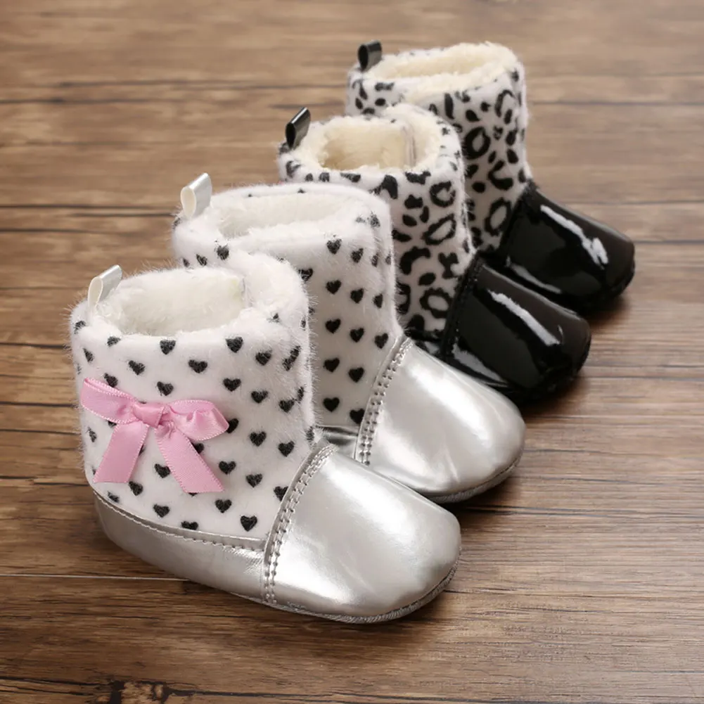 Ботиночки для новорожденных мальчиков и девочек; детская кроватка; мягкие зимние ботинки для новорожденных