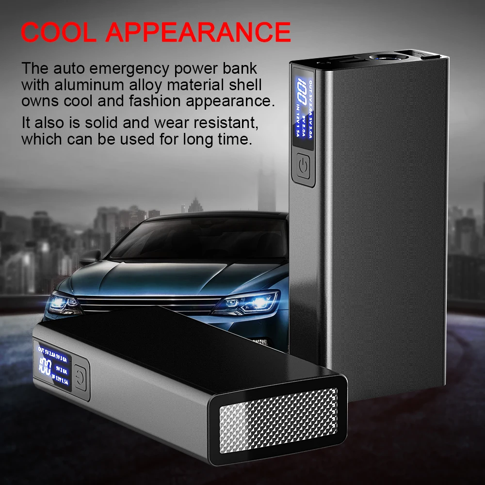 TiOODRE Super Power Car Jump Starter 1000A Portable Starting Device Power Bank 12V Car Charger For Car Battery Booster Universal