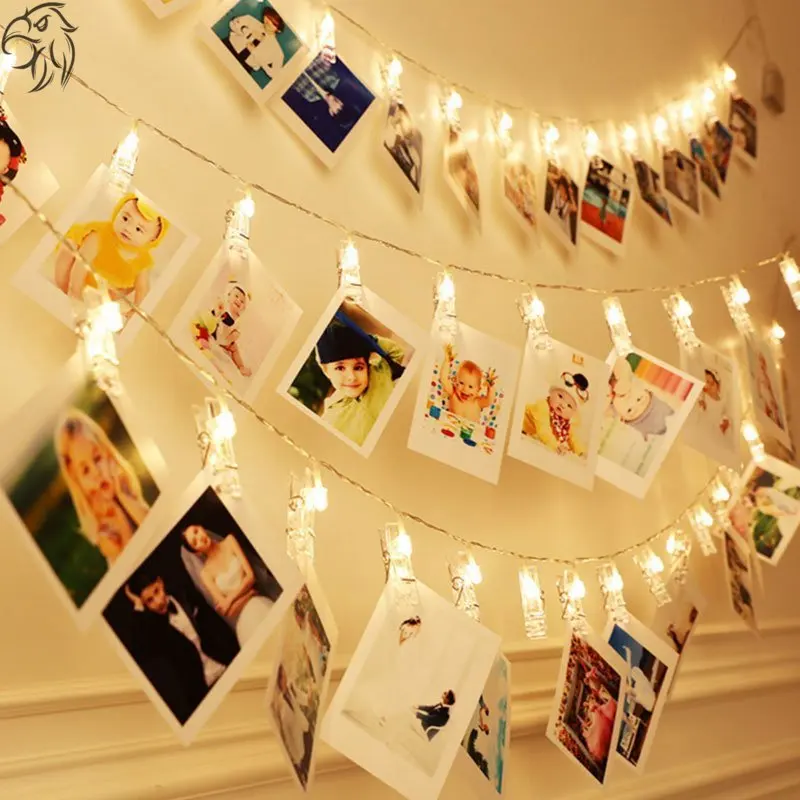 

1.5M Photo Clip LED String Lights Outdoor Battery Operated Garland Lights Valentine's Day Festival Party Home Room Decoration 75