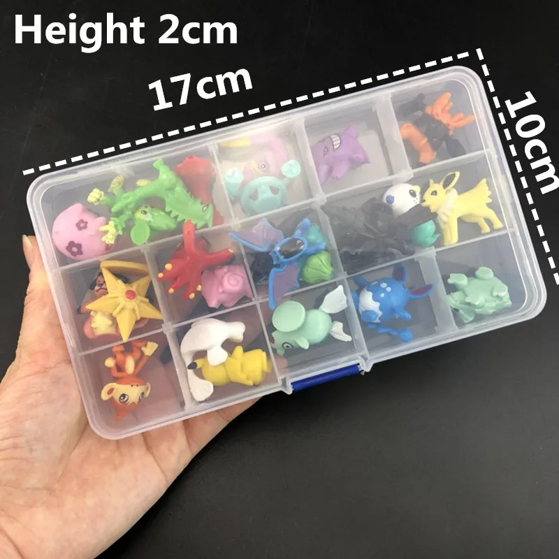 24figure with box Высокое качество 7 см мяч эльфа с 2,5-3 см Покемоны Фигурки игрушки могут мечта спальня мебель для детей подарок - Цвет: 24figure with box